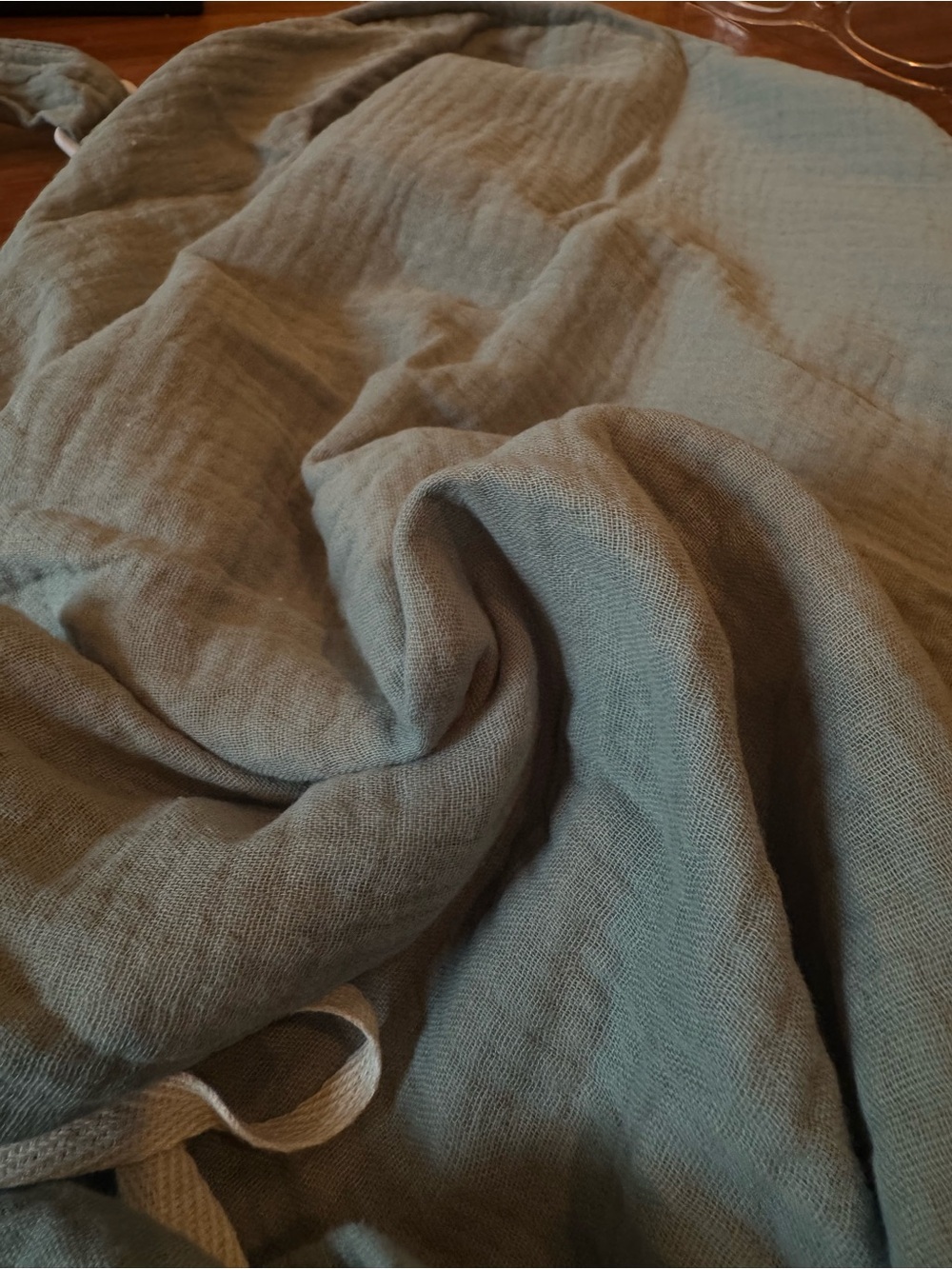New Light Sage Nursing Cover - Soft Textured Muslin - Picture 8 of 10